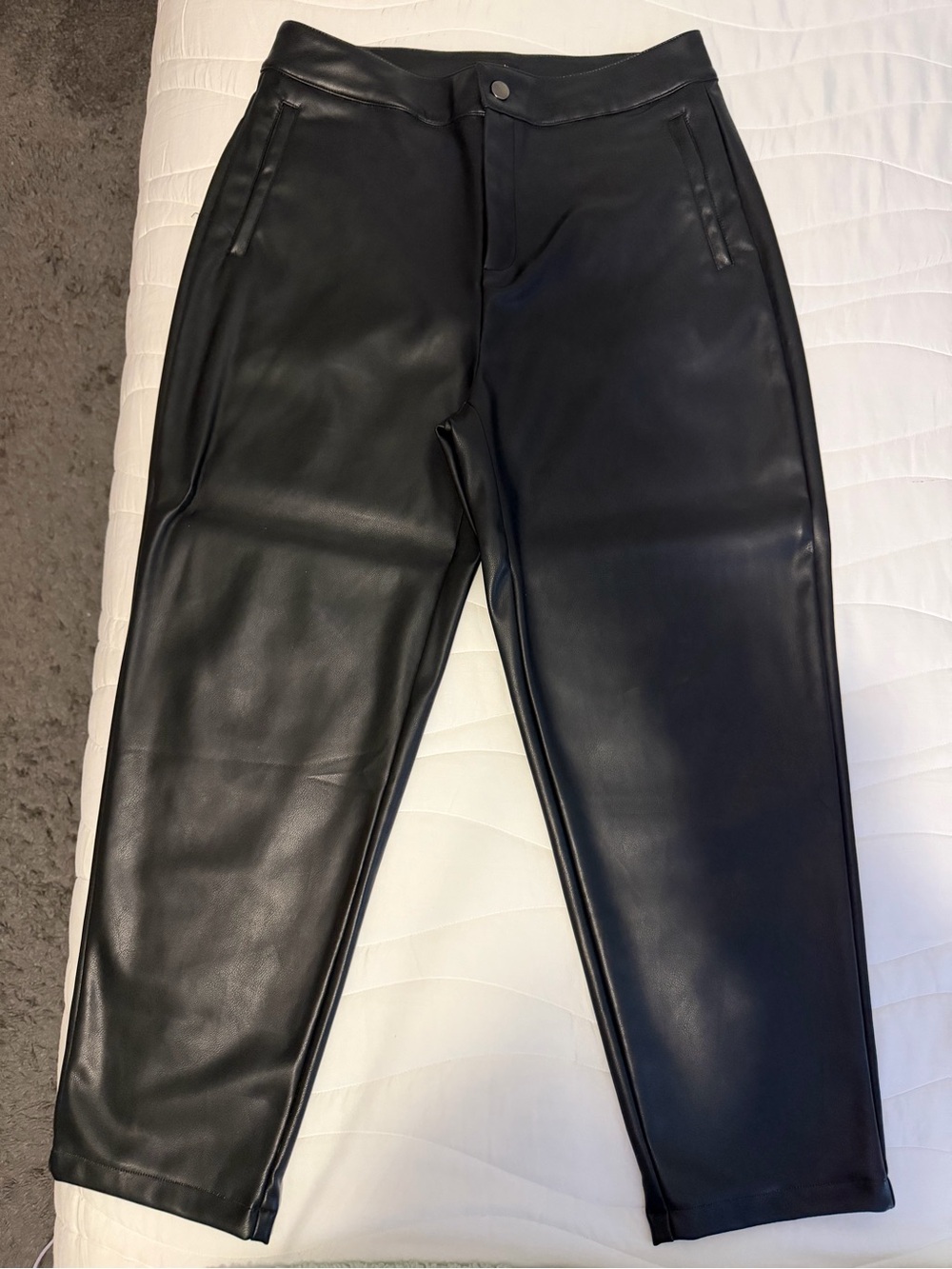 Marshalls Black Faux Leather Straight Leg Pants